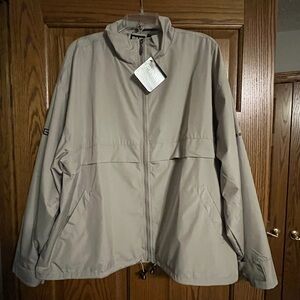 Ping Taupe Golf Windbreaker Jacket customized with Steel of WV -Size Large NWT